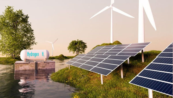 hydrogen fuel storage and solar panel