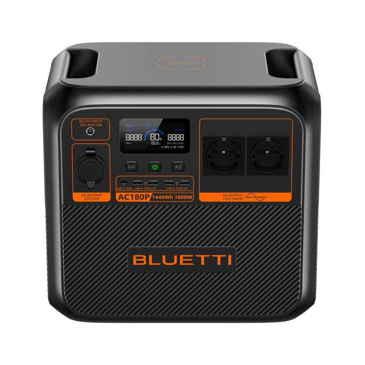 BLUETTI AC180P Tragbares Solarkraftwerk | 1800W 1440Wh