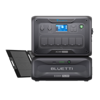 BLUETTI AC300+B300K Home Battery Backup device with a 200W solar panel