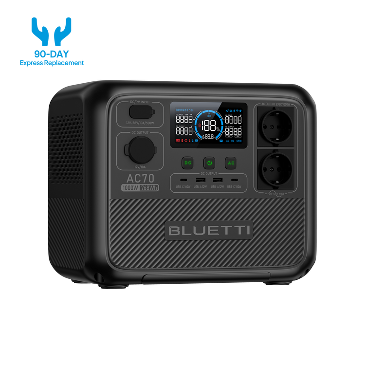 BLUETTI AC70 Портативна Електростанція | 1000 Вт 768 Вт·год (Ukraine)