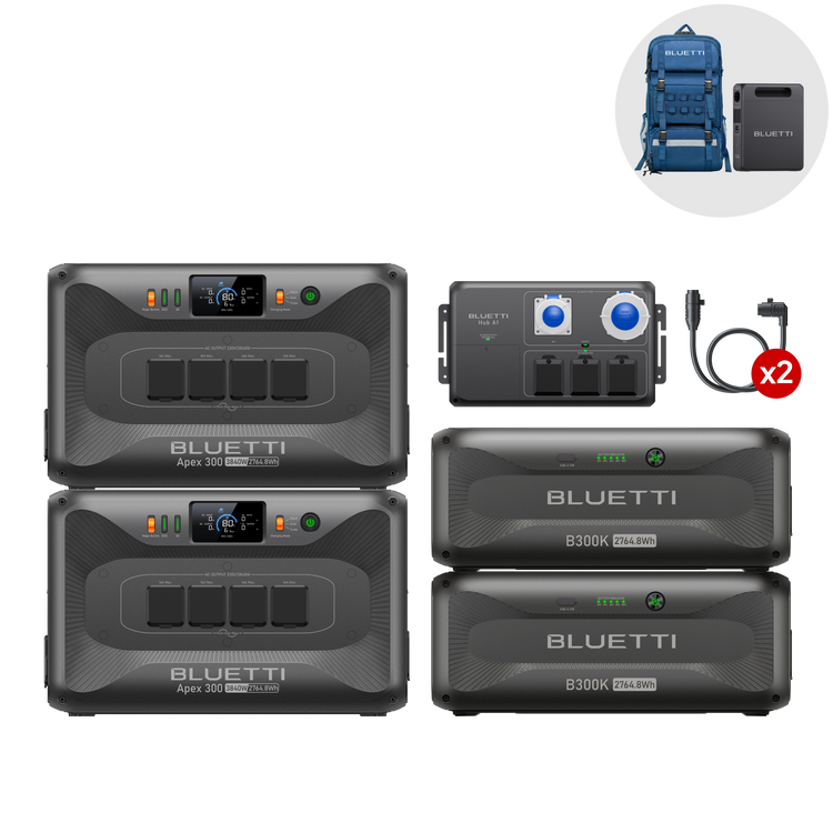 BLUETTI 2*Apex 300+2*B300K+Hub A1