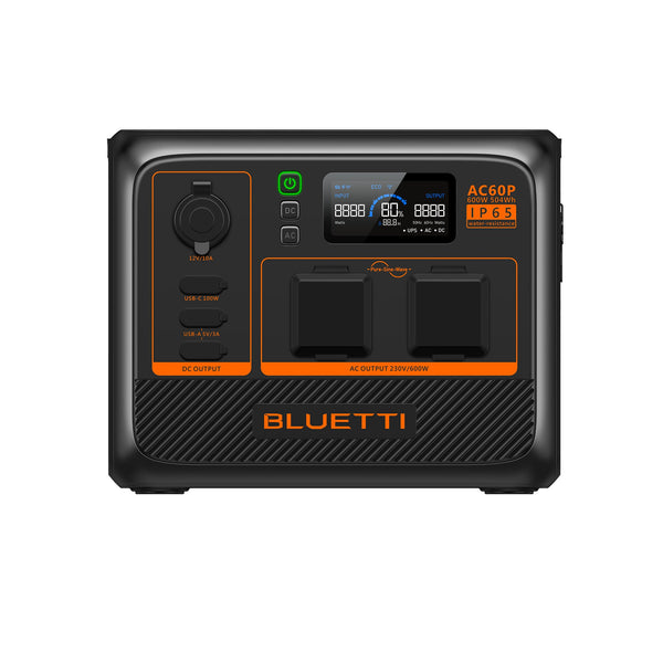 BLUETTI AC60P Tragbares Kraftwerk | 600W 504Wh