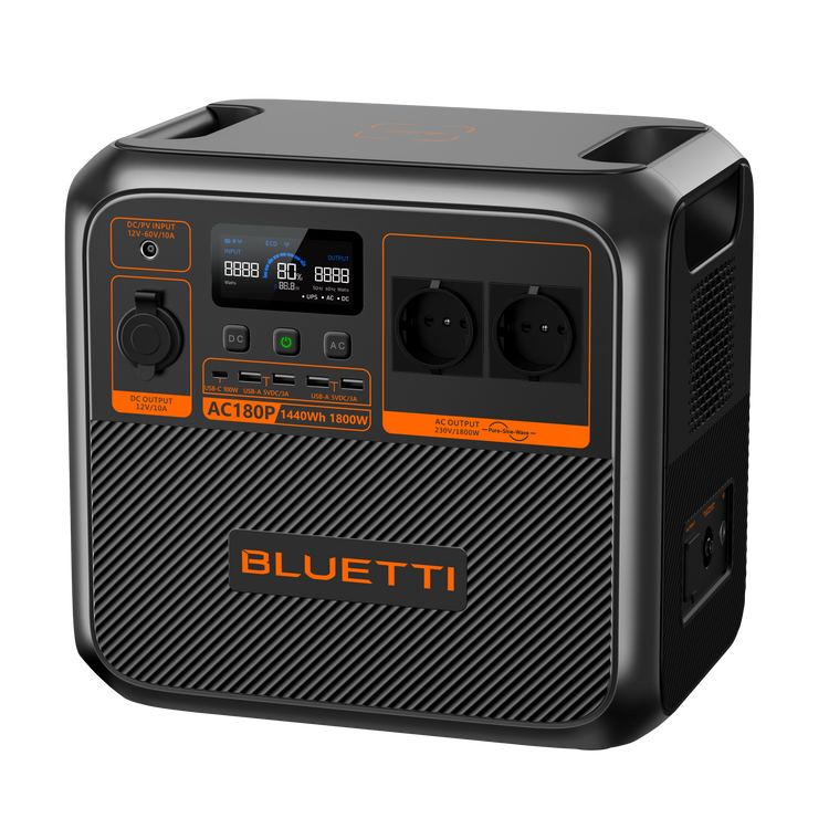 BLUETTI AC180P Tragbares Solarkraftwerk | 1800W 1440Wh