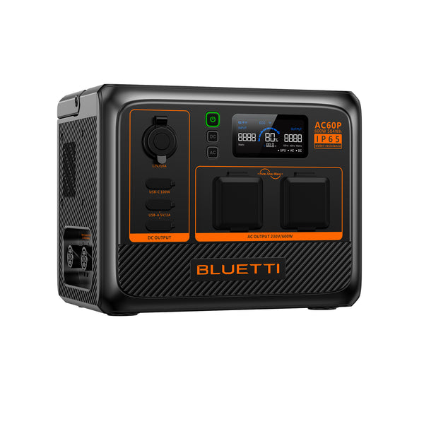 BLUETTI AC60P Tragbares Kraftwerk | 600W 504Wh