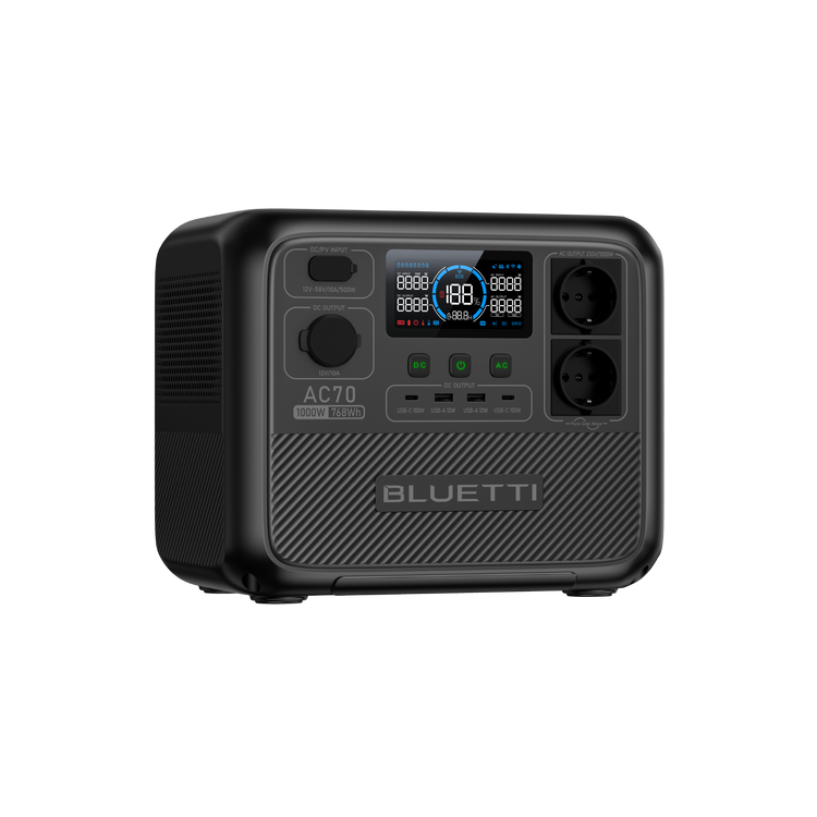 Le stockage d'énergie portable BLUETTI AC70 est arrivé en Europe