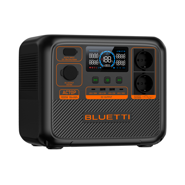 BLUETTI AC70P Tragbares Kraftwerk | 1000W 864Wh