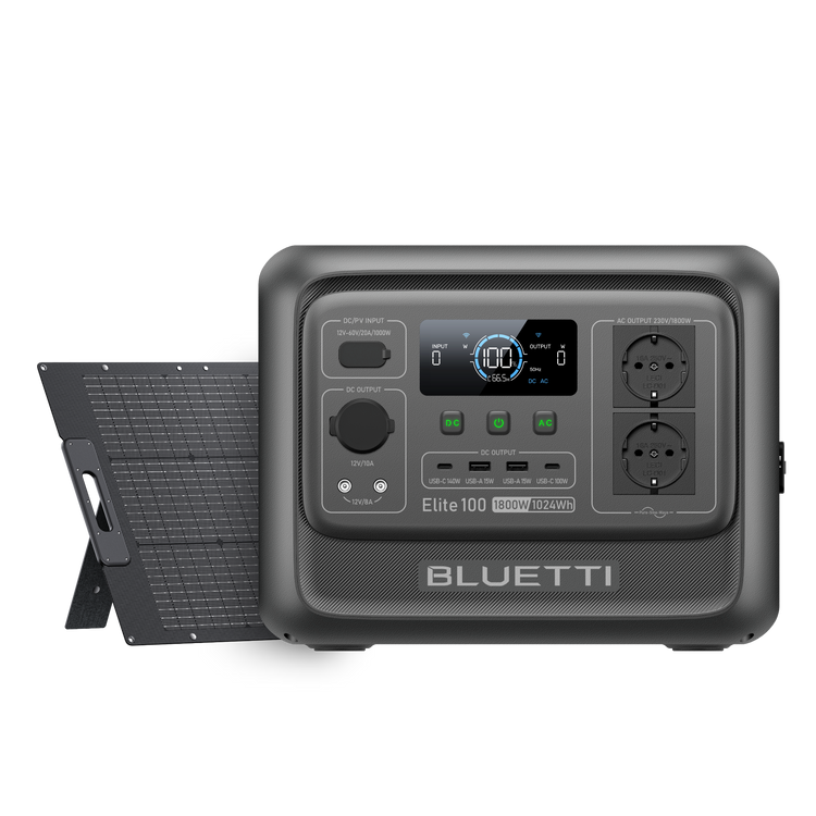 BLUETTI Elite 100 V2+200W Solar Generator Kit