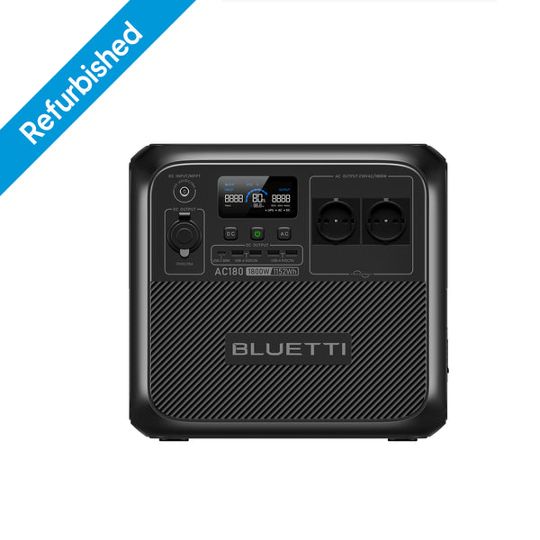 Kannettava BLUETTI AC180 voimalaitos | 1800W 1152Wh (kunnostettu)