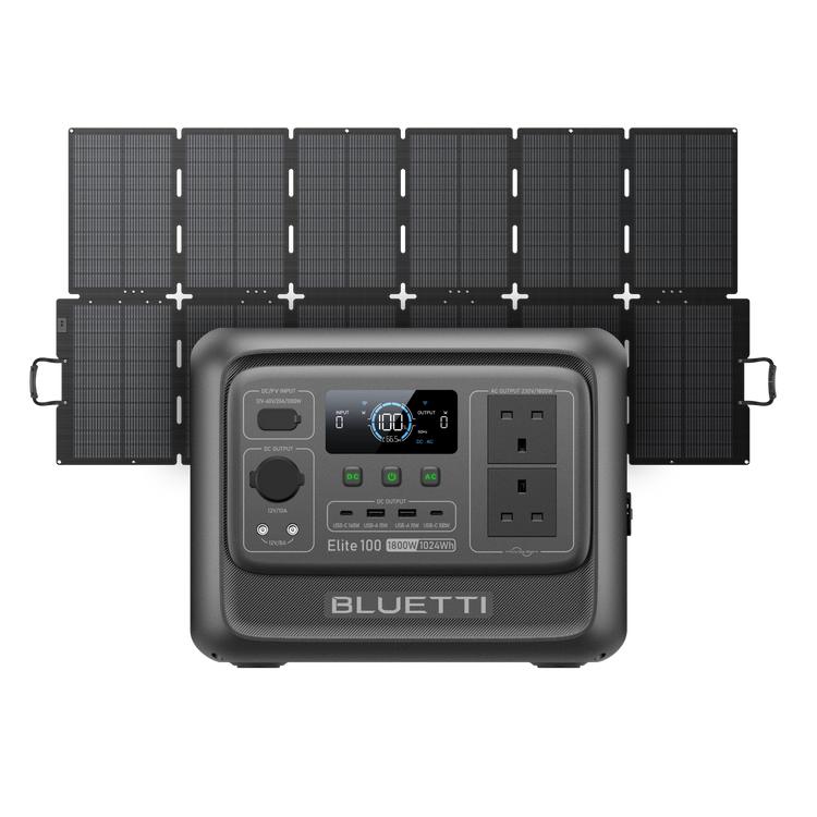 BLUETTI Elite 100 V2 Portable Power Station | 1,800W 1,024Wh | UK Plug
