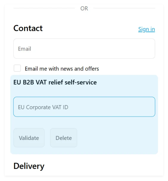 Step 2: Verify VAT Number