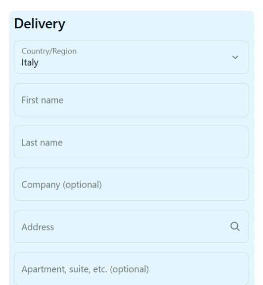 Step 3: Add Shipping Info