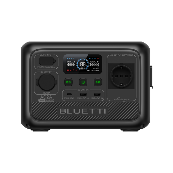 BLUETTI AC2A bärbar kraftstation | 300W 204,8Wh