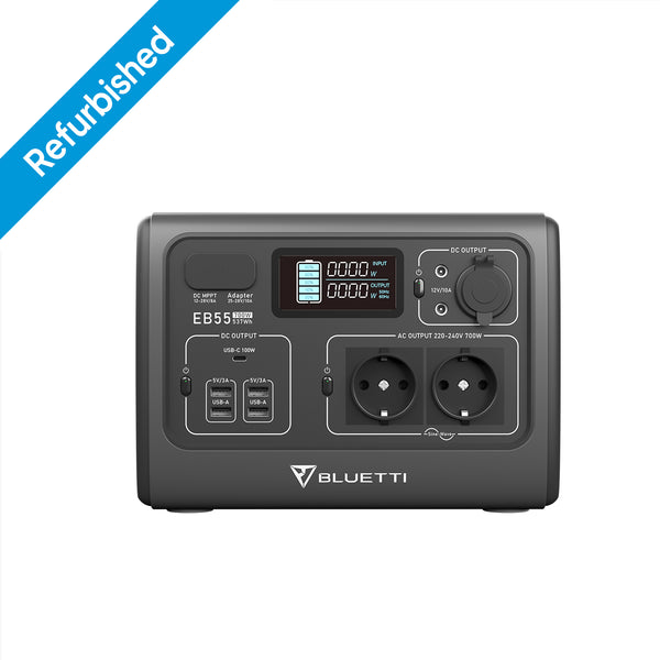 BLUETTI PowerOak EB55 Tragbares Kraftwerk | 700W 537Wh (generalüberholt)