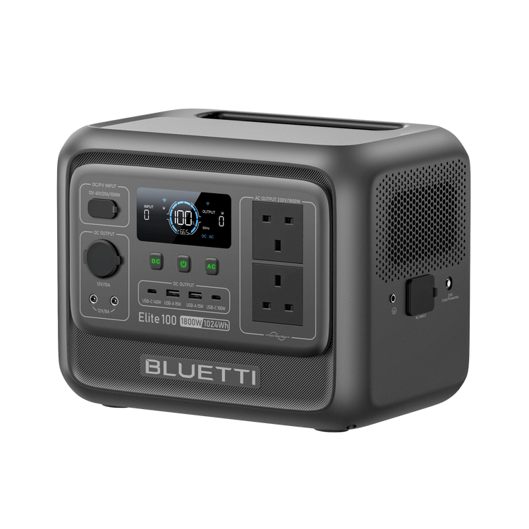 BLUETTI Elite 100 V2 Portable Power Station | 1,800W 1,024Wh | UK Plug