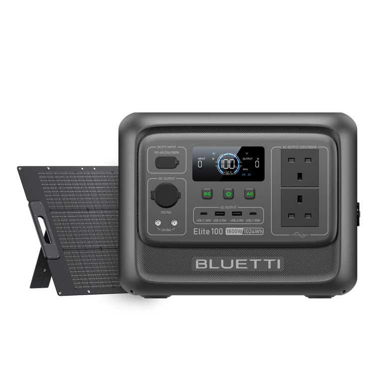 BLUETTI Elite 100 V2 Portable Power Station | 1,800W 1,024Wh | UK Plug