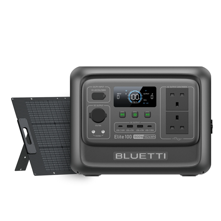 BLUETTI Elite 100 V2 Portable Power Station | 1,800W 1,024Wh | UK Plug