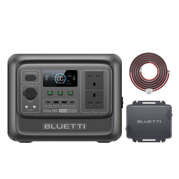 BLUETTI Elite 100 V2 Portable Power Station | 1,800W 1,024Wh | UK Plug