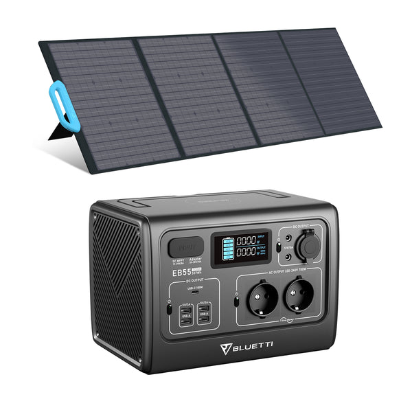Kit gerador solar BLUETTI EB55 + MP200